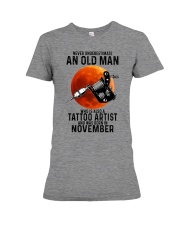 11 tatoo artist never old man Premium Fit Ladies Tee tile