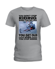 drag racing riding Ladies T-Shirt tile