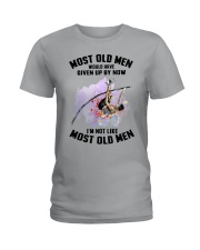 old man Pole-vault Ladies T-Shirt tile