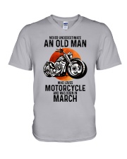 Motorcycle never 03 V-Neck T-Shirt tile