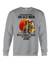 06 forklift truck old man color Crewneck Sweatshirt tile