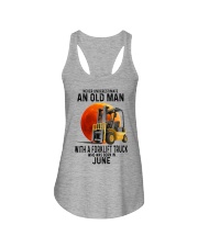 06 forklift truck old man color Ladies Flowy Tank tile