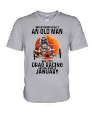 drag racing olm 01 V-Neck T-Shirt tile