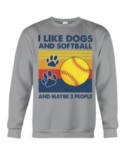 like-dogs-softball Crewneck Sweatshirt tile