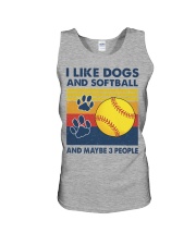 like-dogs-softball Unisex Tank tile