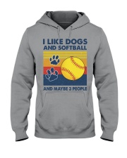 like-dogs-softball Hooded Sweatshirt tile