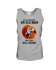 bull riding old man never Unisex Tank tile