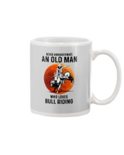 bull riding old man never Mug tile