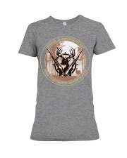 important black deer hunting Premium Fit Ladies Tee tile