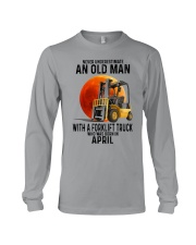 04 forklift truck old man color Long Sleeve Tee tile
