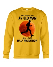 Half marathon never old man Crewneck Sweatshirt tile