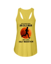 Half marathon never old man Ladies Flowy Tank tile