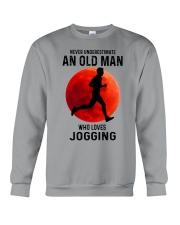 jogging old man never Crewneck Sweatshirt tile
