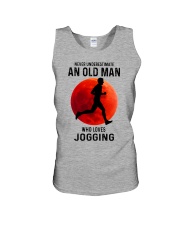 jogging old man never Unisex Tank tile