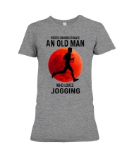 jogging old man never Premium Fit Ladies Tee tile