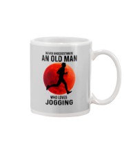 jogging old man never Mug tile