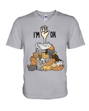 cats V-Neck T-Shirt tile