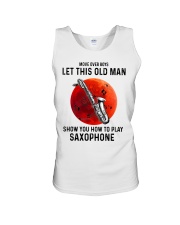 Saxophone Let This Old Man Unisex Tank tile