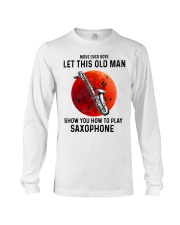 Saxophone Let This Old Man Long Sleeve Tee tile