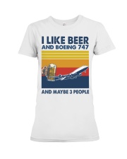 Boeing 747 I Like Beer Premium Fit Ladies Tee tile