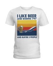 Boeing 747 I Like Beer Ladies T-Shirt tile