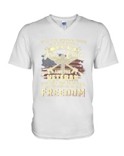 veteran freedom V-Neck T-Shirt tile
