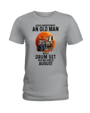 08 drumset old man Ladies T-Shirt tile