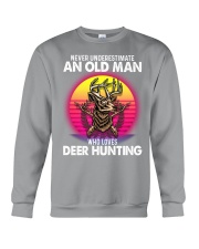 black old deer hunting Crewneck Sweatshirt tile