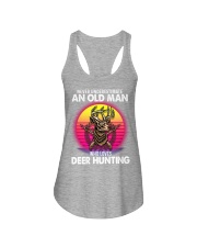 black old deer hunting Ladies Flowy Tank tile