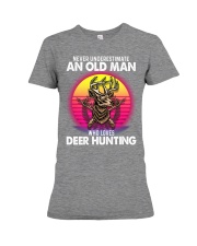 black old deer hunting Premium Fit Ladies Tee tile