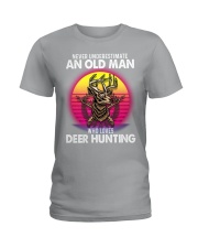black old deer hunting Ladies T-Shirt tile