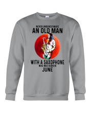 06 saxophone old man never Crewneck Sweatshirt tile