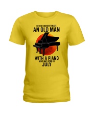 07 piano never old man Ladies T-Shirt tile