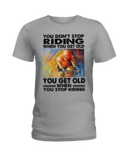 cycling riding Ladies T-Shirt tile