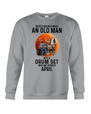 04 drumset old man Crewneck Sweatshirt tile