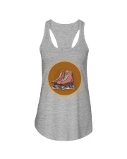 important black roller skating Ladies Flowy Tank tile