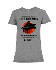 08 piano old man german Premium Fit Ladies Tee tile