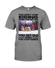 sled dog racing riding Premium Fit Mens Tee tile