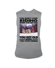 sled dog racing riding Sleeveless Tee tile