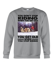 sled dog racing riding Crewneck Sweatshirt tile