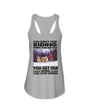 sled dog racing riding Ladies Flowy Tank tile