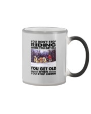 sled dog racing riding Color Changing Mug tile