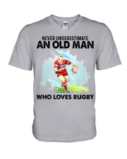 never rugby V-Neck T-Shirt tile