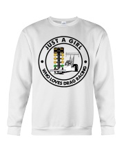 just a girl drag racing Crewneck Sweatshirt tile
