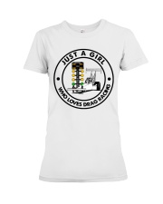 just a girl drag racing Premium Fit Ladies Tee tile