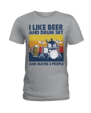 Drum Set Like Beer Ladies T-Shirt tile