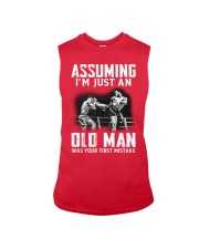 Assuming Kickboxing Old Man Sleeveless Tee tile