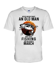 fishing-old-man-3 V-Neck T-Shirt tile