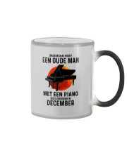12 piano old man dutch Color Changing Mug tile