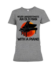 piano never old man Premium Fit Ladies Tee tile